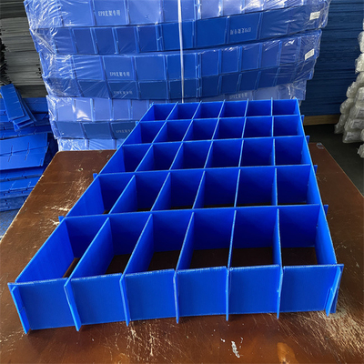PP Blue Color Corrugated Plastic Dividers Customized Electronic Industry Use 14mm