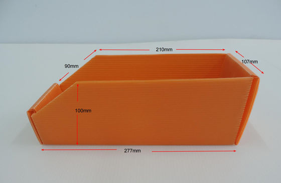 Die Cut Collapsible Corrugated Plastic Boxes For Flange Storage