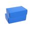 Blue Folding Corrugated Plastic Box With Lid OEM Logo